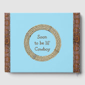 Bald zu b Lil "Cowboy Baby Shower Guestbook Gästebuch (Rückseite)