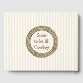 Bald zu b Lil "Cowboy Baby Shower Guestbook Gästebuch (Rückseite)