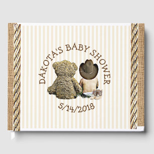 Bald zu b Lil "Cowboy Baby Shower Guestbook Gästebuch