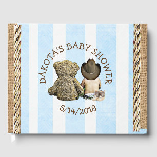 Bald zu b Lil "Cowboy Baby Shower Guestbook Gästebuch