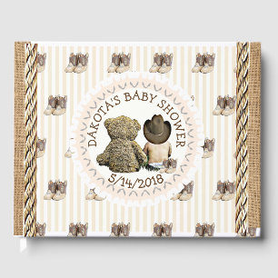 Bald zu b Lil "Cowboy Baby Shower Guestbook Gästebuch