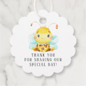 Bald zu Bekleidungsfamilie von 3 Baby Shower Fevor Geschenkanhänger (Rückseite)