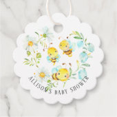 Bald zu Bekleidungsfamilie von 3 Baby Shower Fevor Geschenkanhänger (Vorderseite)