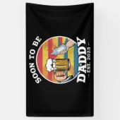 Bald zu Daddy 2025 erste Daddy 2025 Retro Banner (Vertikal)