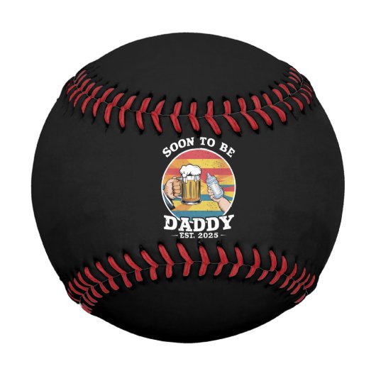 Bald zu Daddy 2025 erste Daddy 2025 Retro Baseball (Vorderseite)