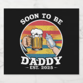 Bald zu Daddy 2025 erste Daddy 2025 Retro Bierflaschenetikett (Einzelnes Label)