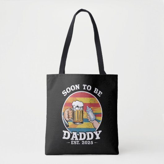 Bald zu Daddy 2025 erste Daddy 2025 Retro Tasche (Vorderseite)