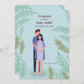 Bald zu drei Schwangerschaft Glückwunschkarte (Vorne/Hinten)