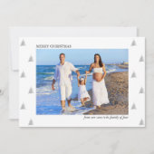 Bald zu einer Familie von Vier-Foto-Urlaub Schwang Ankündigung (Vorderseite)