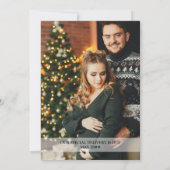 Bald zu Familie von 3 frohen Snowmen Schwangerscha Ankündigung (Rückseite)