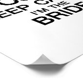 Bald zu Frau Bachelor Party Bride Team Hochzeit Poster (Ecke)