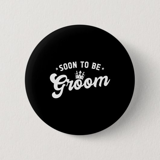 Bald zu Groom Bachelor Party Button (Vorderseite)