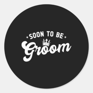 Bald zu Groom Bachelor Party Runder Aufkleber