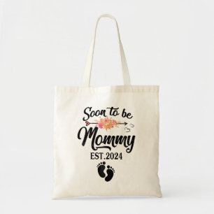 Bald zu Mommy 2024 Muttertag erste Mama Tragetasche