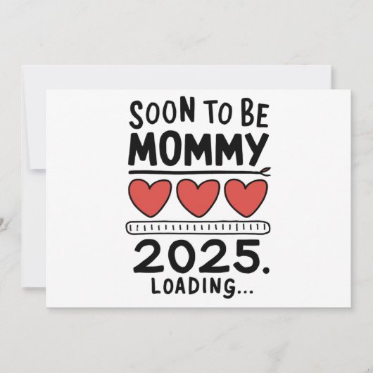Bald zu Mommy 2025 Mama Laden gefördert Mami Einladung (Vorderseite)