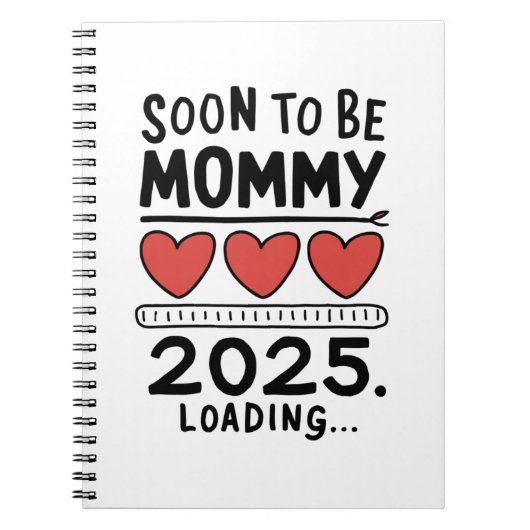 Bald zu Mommy 2025 Mama Laden gefördert Mami Notizblock (Vorderseite)