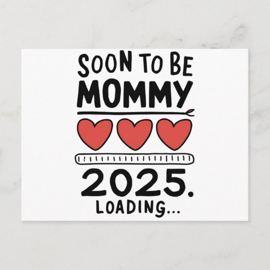 Bald zu Mommy 2025 Mama Laden gefördert Mami Postkarte (Vorderseite)