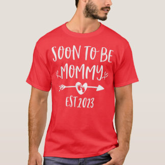 Bald zu Mommy Est 2023 Schwangerschaftsankündigung T-Shirt
