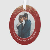 Bald zu Mr & Mrs. Verlobt Foto Weihnachten Ornament (Vorderseite)