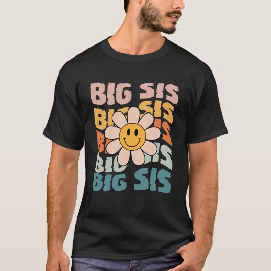 Bald zu neuen großen Schwester Retro stolz Big Sis T-Shirt (Vorderseite)