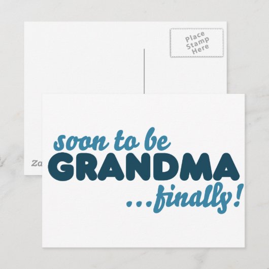 Bald zu Oma endlich Postkarte (Vorne/Hinten)