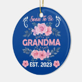Bald zu Oma Est 2023 Schwangerschaft Keramik Ornament (Links)