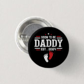 Bald zu Papi 2024 New Dad 2024 Erstmals Vater Button (Vorne & Hinten)
