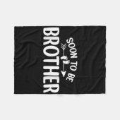 Bald zu sein Bruder lustige Schwangerschaft Ankünd Fleecedecke (Vorderseite (Horizontal))