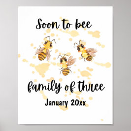 Bald zu sein Familie von drei Poster