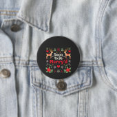 Bald zu sein fröhlich'd Funny Weihnachtskaffees Button (Beispiel)