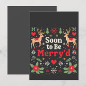 Bald zu sein fröhlich'd Funny Weihnachtskaffees Einladung (Vorne/Hinten)