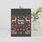 Bald zu sein fröhlich'd Funny Weihnachtskaffees Einladung (Stehend Vorderseite)