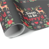 Bald zu sein fröhlich'd Funny Weihnachtskaffees Geschenkpapier (Rolleneckpunkt)