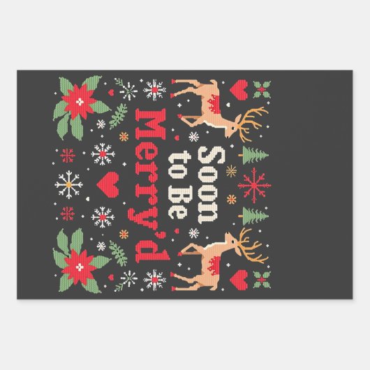 Bald zu sein fröhlich'd Funny Weihnachtskaffees Geschenkpapier Set (Vorderseite)
