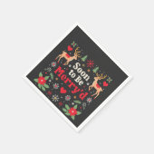 Bald zu sein fröhlich'd Funny Weihnachtskaffees Serviette (Ecke)