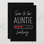 Bald zu Tante 2025 Laden Tante zu werden Einladung (Vorne/Hinten)