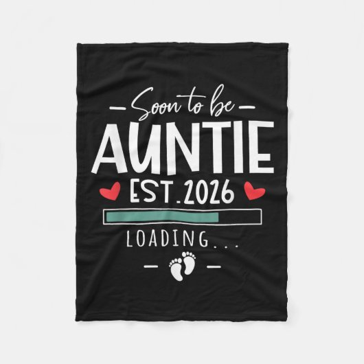 Bald zu Tante Est 2026 - 1. Baby Ankündigung Fleecedecke (Vorderseite)