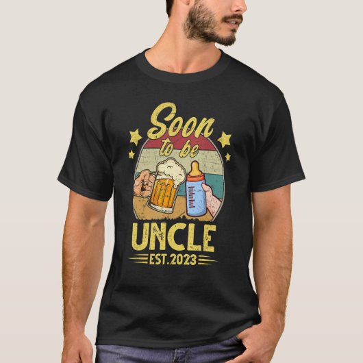 Bald zu Uncle Est 2023 Männer Retro erste Mal Unc T-Shirt (Vorderseite)