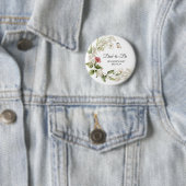 Bald-zu-Werdender Rosa Nelke Mädchen Baby Shower/B Button (Beispiel)
