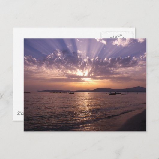 Balda Beach Sunset Postkarte (Vorne/Hinten)