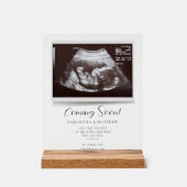 Balde Ankündigung der Schwangerschaft von Sonogram Acrylschild (Vorderseite)