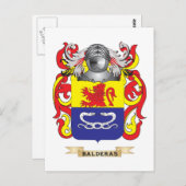 Balderas-Wappen (Familienwappen) Postkarte (Vorne/Hinten)