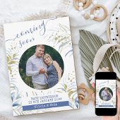 Baldes Foto der Mutterschaft Elegant Blue Foliage Ankündigung