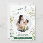 Baldes Foto der Mutterschaft Elegante Foliage Ankündigung (Vorderseite)