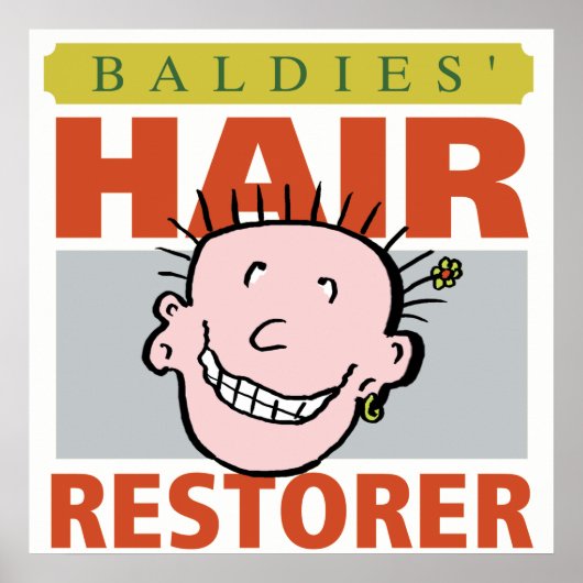 Baldies Hair Restorer Poster (Vorne)
