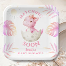 Baldig schlüpfende Dinosaurier-Baby-Party Mädchen