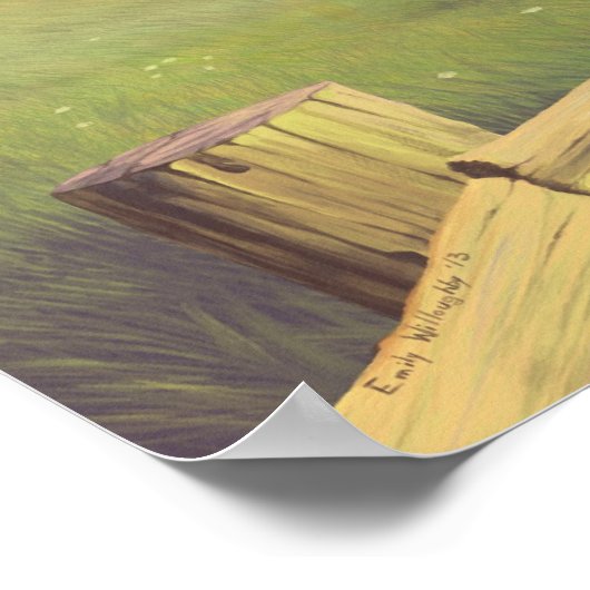 Baldpate Red Schwanzes Print Poster (Ecke)