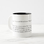 Baldur's Gate 3 Inspiriert - Antwort-Alle Falle —  Zweifarbige Tasse (Vorderseite Links)