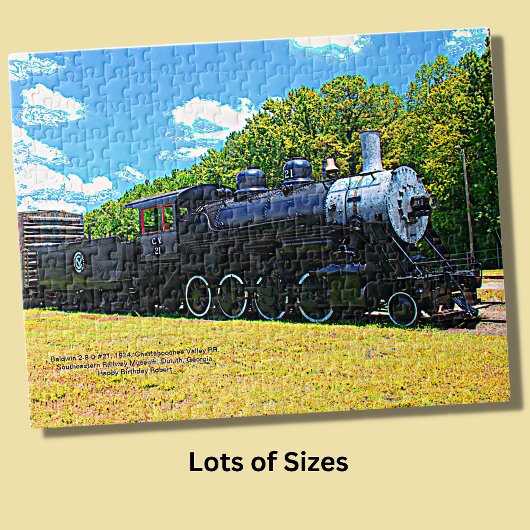 Baldwin 2-8-0 Steam Motor Locomotive - Name hinzuf Puzzle