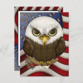 Baldwin der Niedliche Bald Adler Postkarte (Vorne/Hinten)